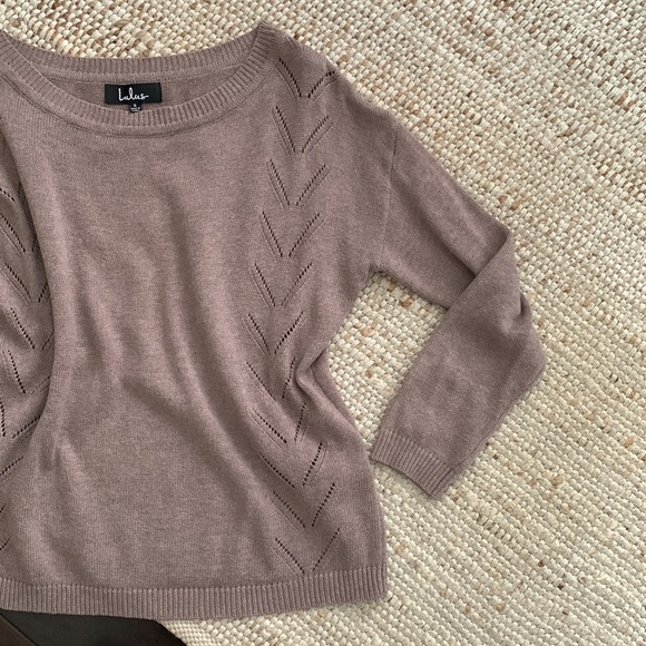 Taupe Sweater, Size S - Picture 3 of 5